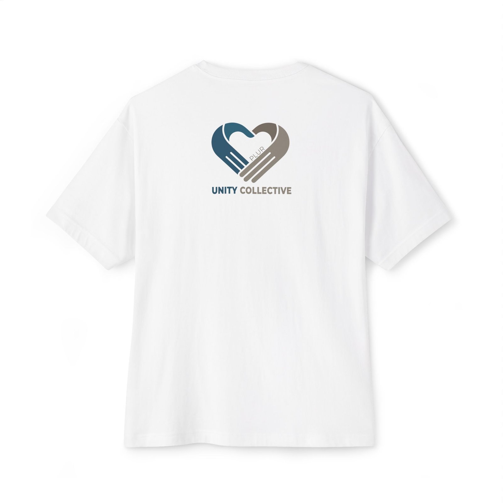 PLUR Tie-Dye Heart Tee — Unity Collective Oversized T-Shirt - Image 2