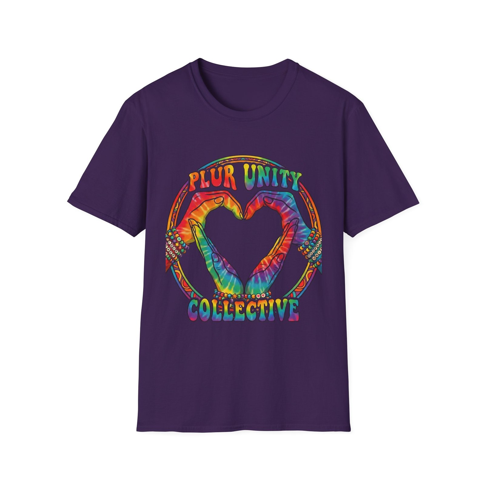 PLUR Unity Collective Tie-Dye Heart T-Shirt - Image 9